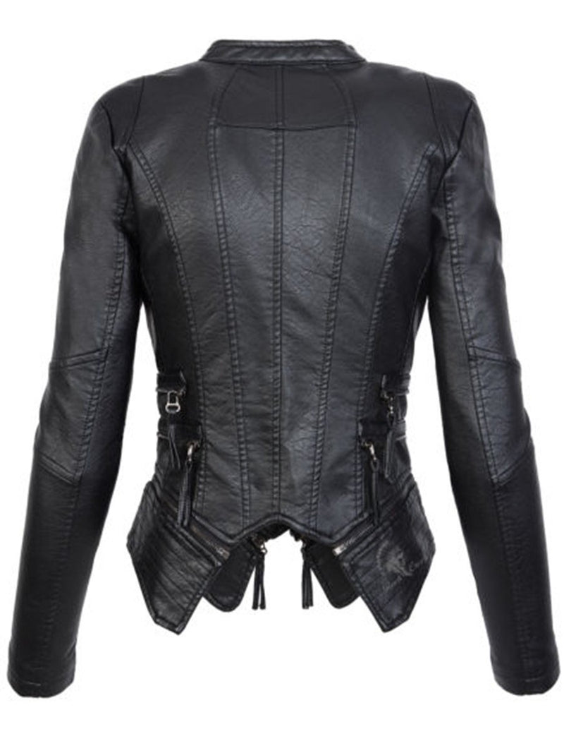 Women's Black Leather Jackets & Coats
