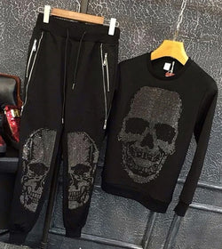Two-Piece Skull Casual Jumpsuit